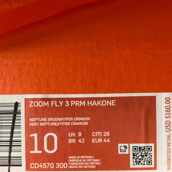 NIKE ZOOM FLY 3 PRM HKNE CD4570-300 SIZE 10 NEW - Picture 8 of 8